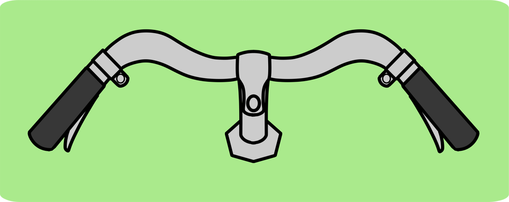 自転車のハンドル全体図